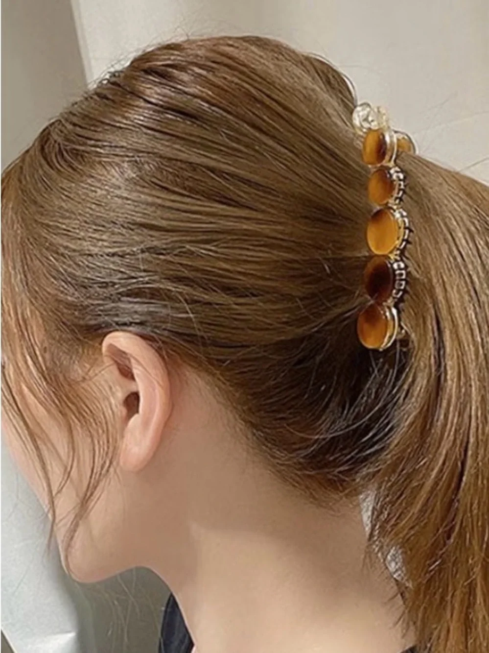 Sincerely Jules Circle Hair Clips Set of 3 - Cream, Green, Amber